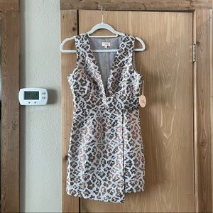 Camila Coelho Valentina dress in gold leopard
